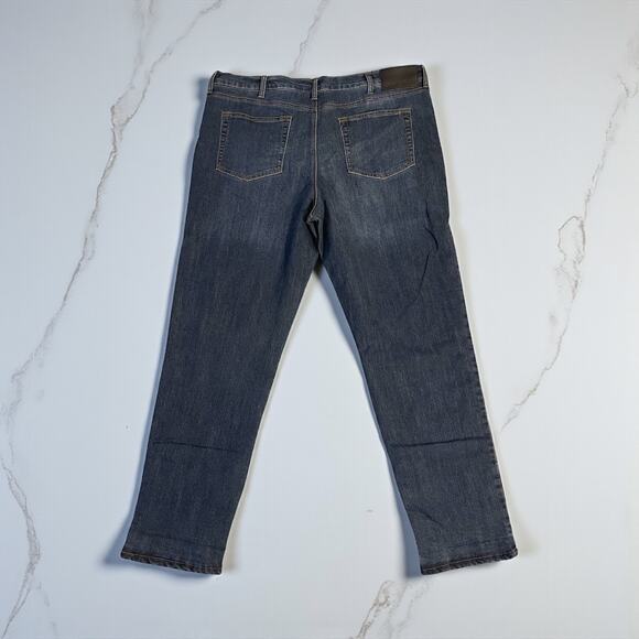 Eddie Bauer Men's Blue Jeans Red Flannel Lined Straight Fit 40 x 34 NEW no tags - Picture 3 of 7